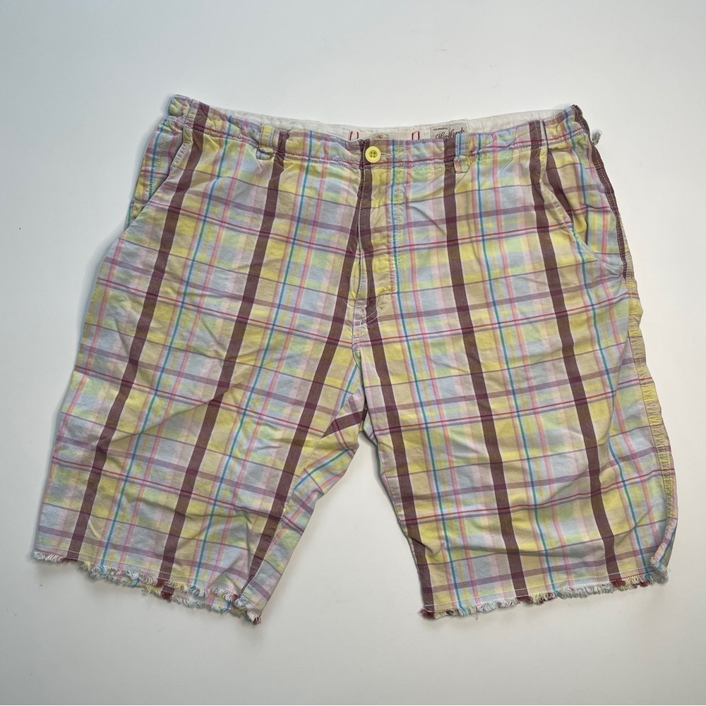 HARTFORD Plaid Shorts Mens 35 Inseam 10" (tagged Sz It 54, Fr‎ 48) Cotton